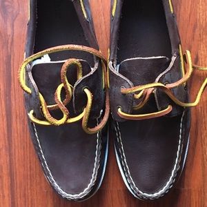 Vintage 1990s Bass Sea Bound Leather Boat Shoes
